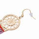Boucles d'oreilles pendantes en perles de rocaille Craftdady EJEW-CD0001-04-3