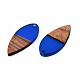 Transparent Resin & Walnut Wood Pendants RESI-N025-031-C03-3