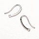 Brass Micro Pave Cubic Zirconia Earring Hooks X-ZIRC-K018-02M-2