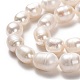 Hebras de perlas de agua dulce cultivadas naturales PEAR-L033-82-01-2