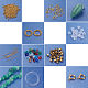 DIYネックレスキット  ガラス＆宝石ビーズネックレス  カラフル  34x15mm DIY-JP0003-26-2
