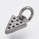 Brass Micro Pave Cubic Zirconia Charms ZIRC-F083-025B-RS-2