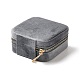 Square Velvet Jewelry Zipper Boxes VBOX-C003-01D-3