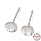 Accessoires pour boucles d'oreilles en argent sterling rhodié 925 STER-E068-02C-P-1