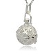 Silver Color Plated Brass Hollow Round Cage Pendants KK-J216-12S-2
