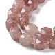 Brins de perles de quartz synthétiques fraise G-B065-A08-4