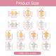 PandaHall Jewelry 14Pcs 14 Style 201 Stainless Steel Connector Charms STAS-PJ0001-27-3