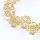 Faceted Electroplate Glass Round Beads Strands EGLA-J053-M-3