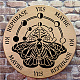 FINGERINSPIRE Mendulum Board Dowsing Divination Stencil 30x30cm Moth Stencil for Painting Moon Phase Drawing Stencil Witchcraft Symbol Drawing Templates for Wood Signs DIY-WH0172-823-7