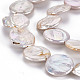 Naturales keshi abalorios de perlas hebras PEAR-S018-04D-4