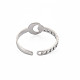 304 anello per polsino aperto da donna in acciaio inossidabile RJEW-S405-235P-2