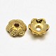 6-Petal Brass Bead Caps KK-N0059-23G-1