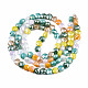 Electroplate Opaque Glass Beads Strands EGLA-S174-30-2