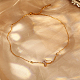 Halsketten mit Schmetterlingsanhänger aus Edelstahl RT7802-1-3