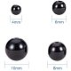 PandaHall About 316 Pcs Black Stone Round Spacer Beads for Jewelry Making (4mm G-PH0019-03-2