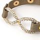 Fashion PU link braccialetti di cuoio X-BJEW-G346-05-2