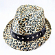 Punk Leopard Print Cloth Rivet Caps AJEW-O018-03-3