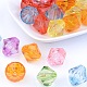 Faceted Bicone Transparent Acrylic Beads X-DBB18MM-3