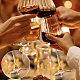 合金エナメルペンダントワイングラスチャーム  ゴブレットマーカー  真鍮のワイングラスのチャームリング付き  花  ミックスカラー  53mm  12個/セット AJEW-SC0002-01-5