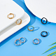 Dicosmetic 8pcs 4 Farben verdrehte Ringbandohrringe für Mädchenfrauen STAS-DC0008-52-3