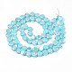 Chapelets de perles en verre opaque de couleur unie EGLA-N002-27-A05-2