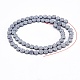 Chapelets de perles en hématite synthétique sans magnétiques G-P363-01-1