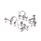 Accessoires de boucle d'oreille clips à vis en laiton plaqué avec pince spirale KK-P169-04P-1