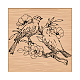 Craspire 1 pieza de sellos de madera de haya y 1 hojas de sellos de resina DIY-CP0007-96D-1