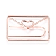 Envelope with Heart Shape Iron Paperclips X-TOOL-L008-018RG-1