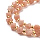 Natural Peach Moonstone Beads Strands G-P463-22-4