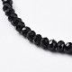 Faceted Rondelle Glass Beaded Necklaces X-NJEW-JN02568-05-2