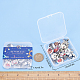 SUNNYCLUE 1 Box 12 Styles Glass Snap Buttons Office Lanyard ID Badge Holder Necklace Animal Cabochons Badge Lanyard Breakaway Charms Glass Dome Cabochons Stainless Steel Sweater Chain 30 inches Long DIY-SC0019-11-7