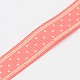 3/8 inch(10mm) Wide Star Printed Tomato Grosgrain Ribbons for Hairbows X-SRIB-G006-10mm-01-2