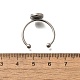 Componenti per anello polsino aperto in acciaio inossidabile 304&nbsp;STAS-M057-01C-P-3