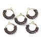 Brass Ring with Seed Beaded Pendants GLAA-K060-06G-03-3