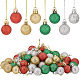 Ahadermaker 80 Uds. 8 bolas de Navidad de estilo adorno colgante de plástico AJEW-GA0006-01-1