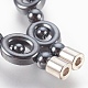 Non-magnetic Synthetic Hematite Bead Bracelets BJEW-E437-01-3