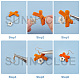 Sunnyclue diy kits de fabricación de pendientes flocky DIY-SC0013-82-4