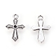 Alliage croix style tibétain supports pendentif en strass TIBEP-Q056-22AS-NR-2