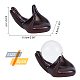 AHANDMAKER 2 Pcs Hand Shaped Crystal Ball Display Stand ODIS-WH0020-52A-2