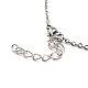 Hummingbird and Flower Donut Pendant Necklace for Women NJEW-I113-12P-4