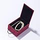 Burlap and Cloth Pendant Necklace Boxes OBOX-D004-M-4