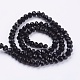 Rondelle Opaque Solid Color Faceted Glass Beads Strands X-EGLA-J047-6x4mm-07-2