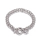 304 Stainless Steel Curb Chain Bracelets BJEW-I274-11S-1