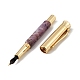 Латунные ручки из натурального аметиста AJEW-M209-08G-3