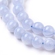 Rangs de perles d'agate en dentelle bleue naturelle de grade aa G-F222-30-4mm-2