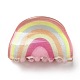 虹の形をしたアクリルの爪のヘアクリップ  女の子のためのヘアアクセサリー  カラフル  27x41x24mm PHAR-G004-04-1