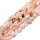 Natural Cherry Blossom Agate Beads Strands G-P497-01A-01-1