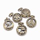Смешанные стили старинные плоские круглые сплава кварцевые часы головок для карманных часов кулон ожерелье материалы WACH-M109-M01-1