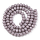 Opaque Solid Color Glass Beads Strands GLAA-L026-6mm-01-01-2